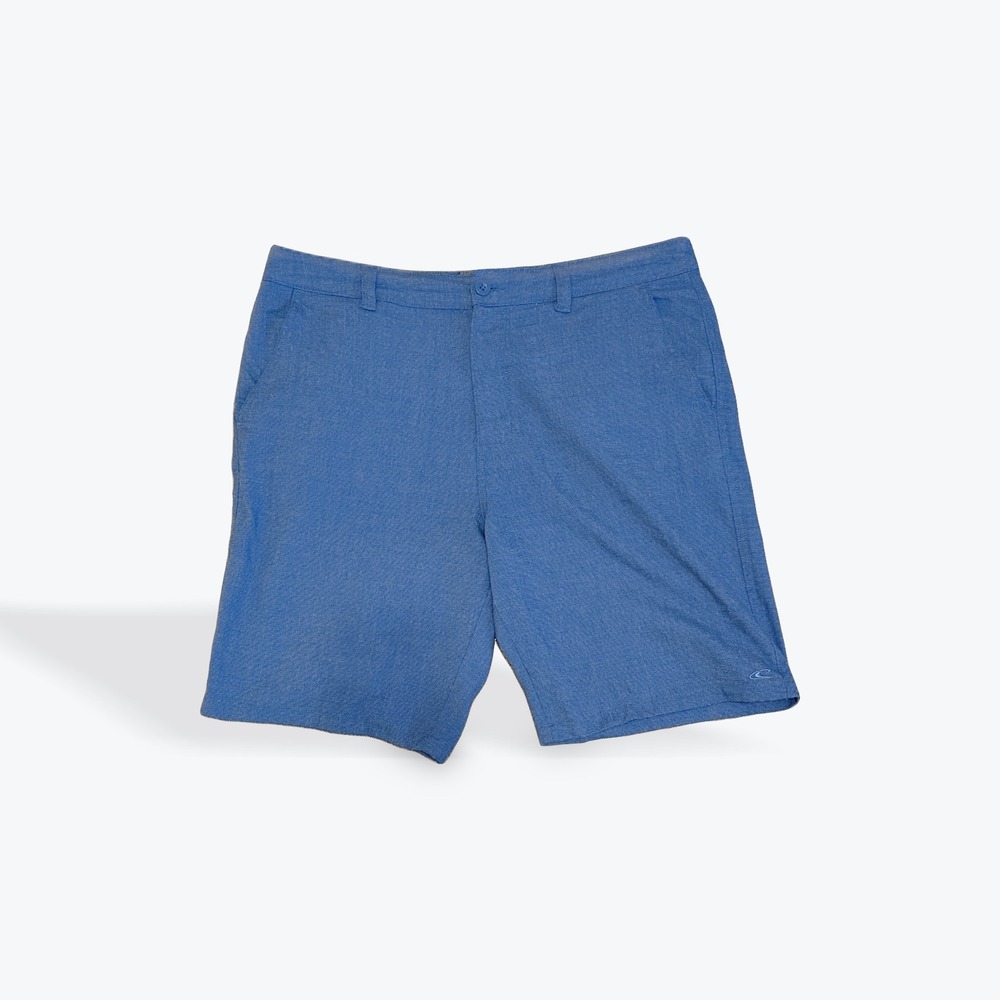 O'Neill Mens Blue Hybrid Walk Shorts Size 36 Heathered Stretch Quick Dry Surf